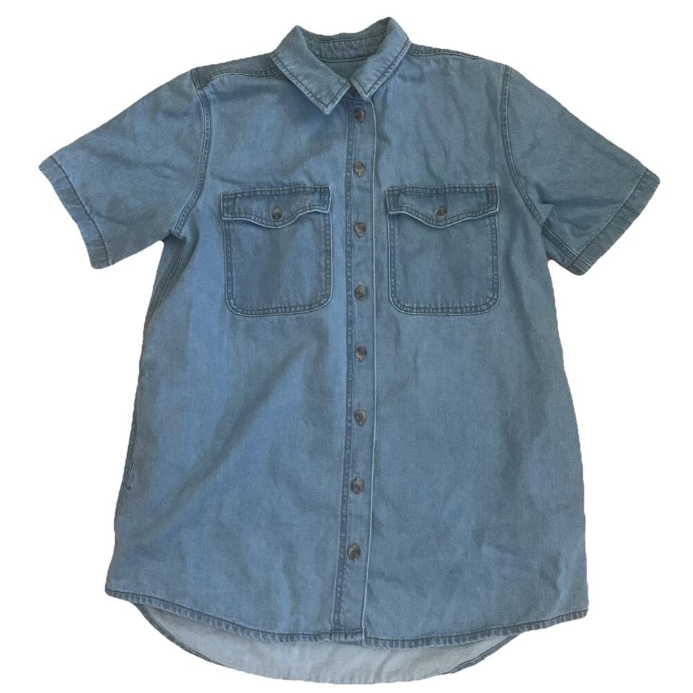 Universal Thread Women's Size M Short Sleeve Denim Jean Shirtdress